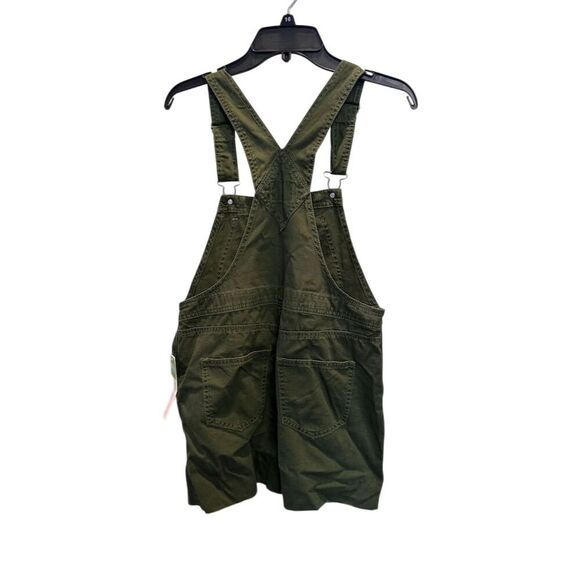 Tinseltown Green Denim Overalls Size M Casual One-Piece bib shorts - Picture 5 of 11